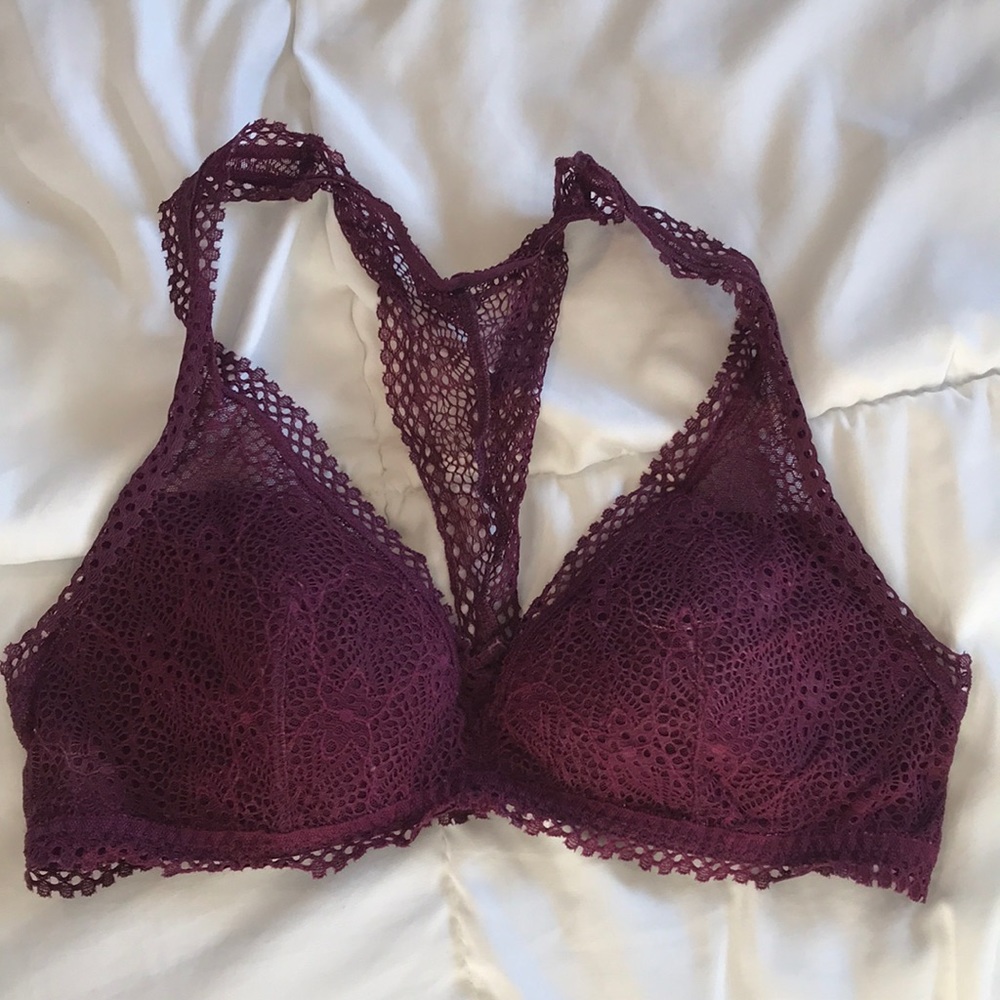 maroon bralette